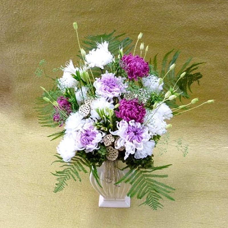 04183-014 輪菊・小・ミルフィーユ ホワイトパープル