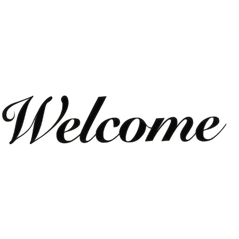 Welcome カリグラフィ ブラック 転写シール 受注製作