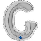 【風船】レターバルーン 「 G 」 シルバー エアー用 7インチ