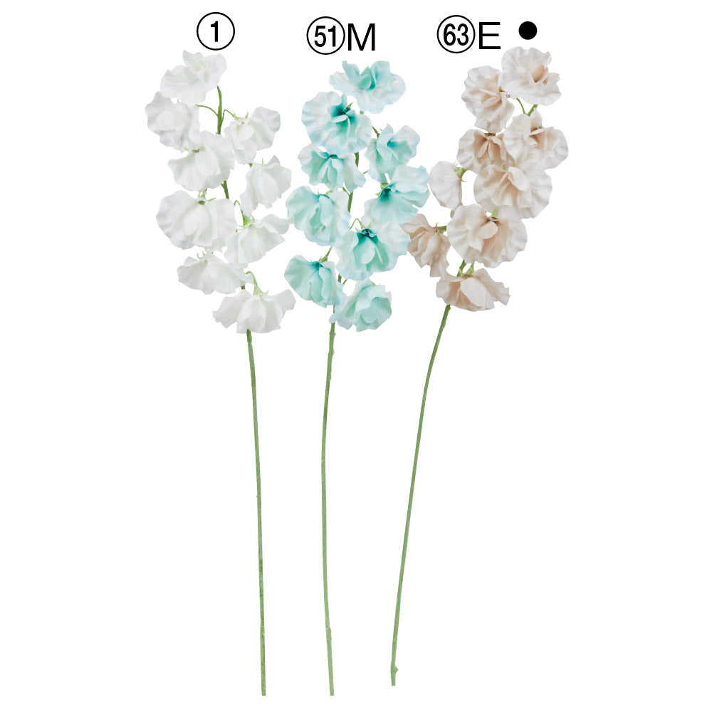 【造花】卸販売 A-35061-63E スイトピー×9 グレイベージュ アスカ商会 asca 造花専門店 花材卸 プリフラSHOP 花材卸 プリフラSHOP 卒業式 韓国式ブーケ バレリーナブーケ 春
