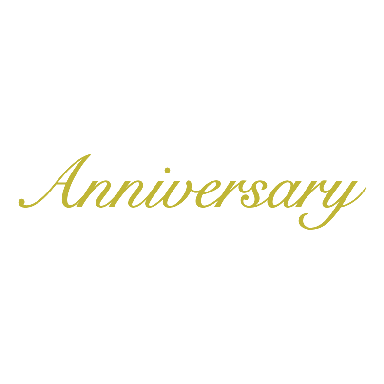 【ステッカー】283 Anniversary カリグラフィー ゴールド