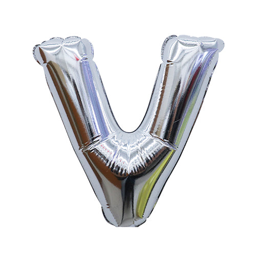 【風船】ベタリック レターバルーン7"シルバー V BLT15985 風船販売店 プリフラSHOP