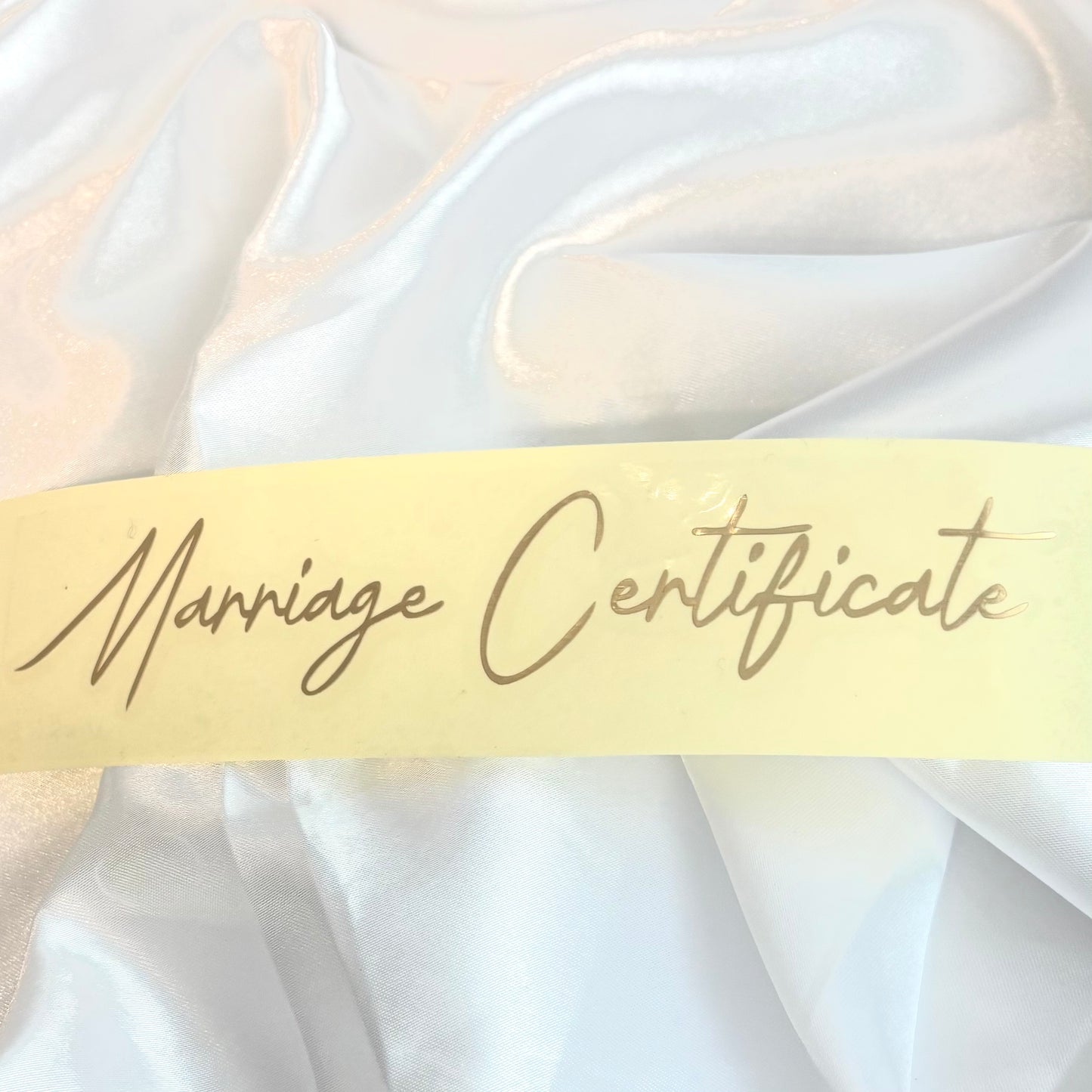 【ステッカー】Marriage certificate ゴールド 結婚証明書