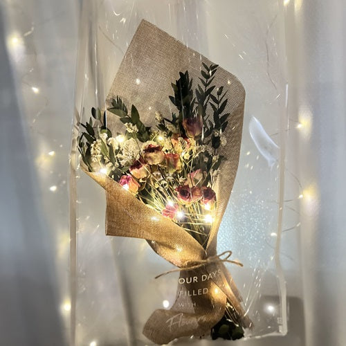 薔薇とユーカリのよくばりスワッグ ドライフラワー 受注制作
