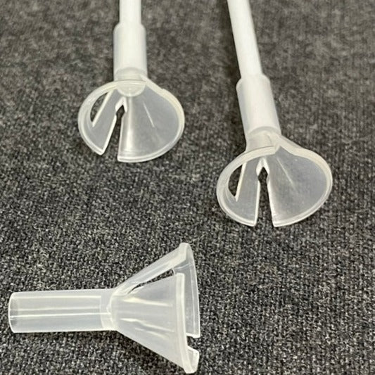 【風船スティック】ホワイトクリア 25cm カップ小さめ