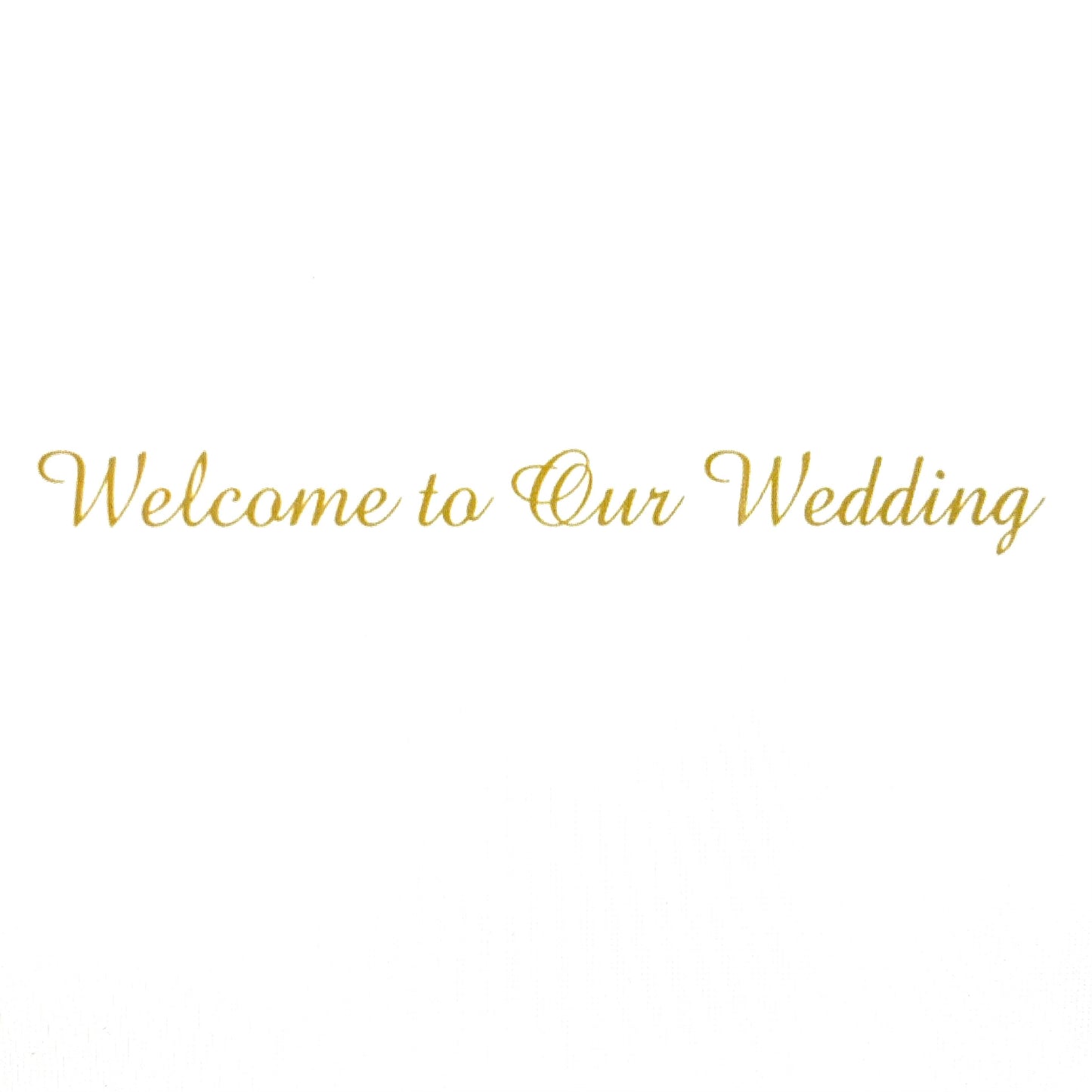 【ステッカー】C-2 「Welcome to Our Wedding」 ゴールド 結婚式 ウエルカムスペース ウエルカムボード ステッカー 切り文字 プリフラSHOP