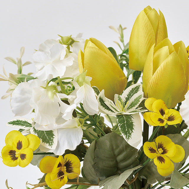 【造花】【MAGIQ】東京堂 FM008319-004 ハミングチューリップブーケ イエロー 造花専門店 プリフラSHOP 卒業