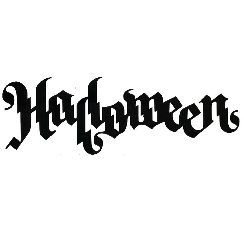 Halloween(飾り文字)・ブラック・メッセージシール・ハロウィンシール・転写付・PFバルーン