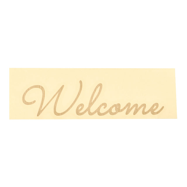 【ステッカー】381-18 Welcome 筆記体 ゴールド