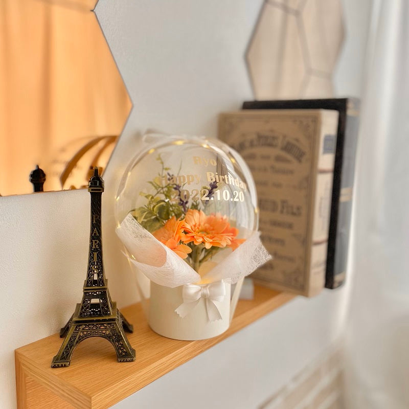 【人気No.3 】ガーベラ オレンジ 韓国バルーンフラワー