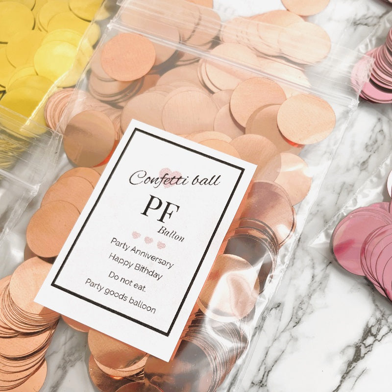 【紙吹雪】【PFSHOP】紙吹雪 丸型 コンフェッティ ピーチムーン 薄桃 推し活 素材卸 花材卸 プリフラSHOP