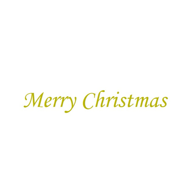 【ステッカー】Merry Christmas イタリック体 転写 シール【講師の場合 コード入力】