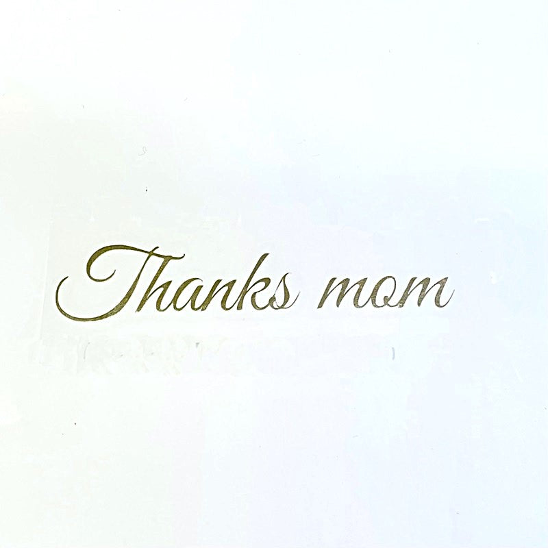 【ステッカー】「Thanks mom」 GR-C ゴールド