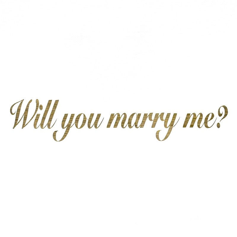 Will you marry me? カリグラフィ ゴールド 転写シール