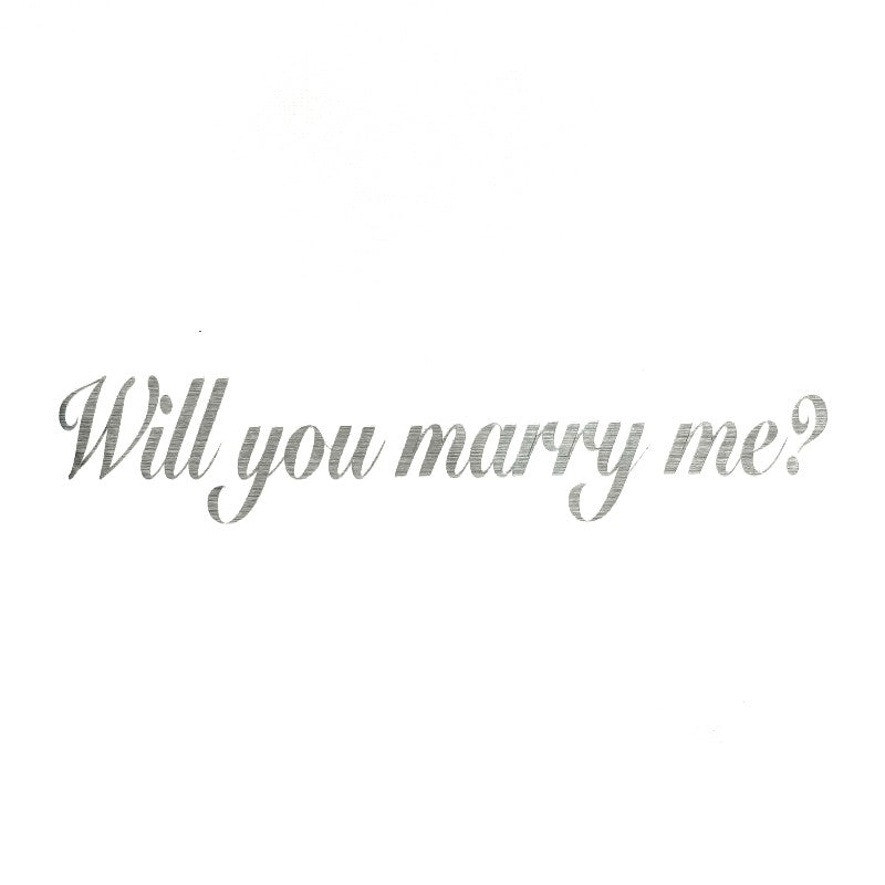 Will you marry me? カリグラフィ シルバー 転写シール