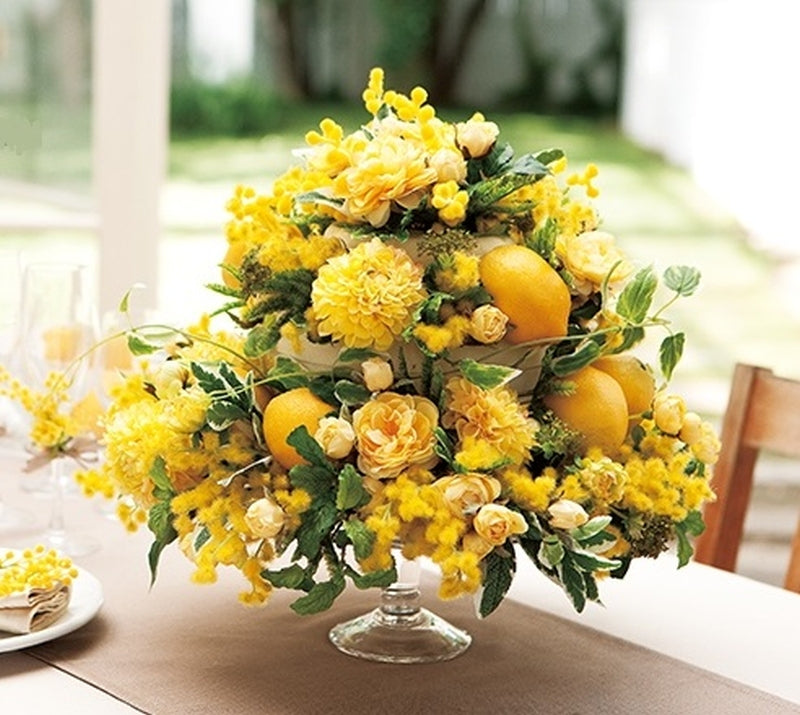 【造花】【MAGIQ】卸販売 FM002193 ブライトミモザ イエロー 造花専門店 花材卸 プリフラSHOP 国際女性デー ミモザ 女性の日 3月8日