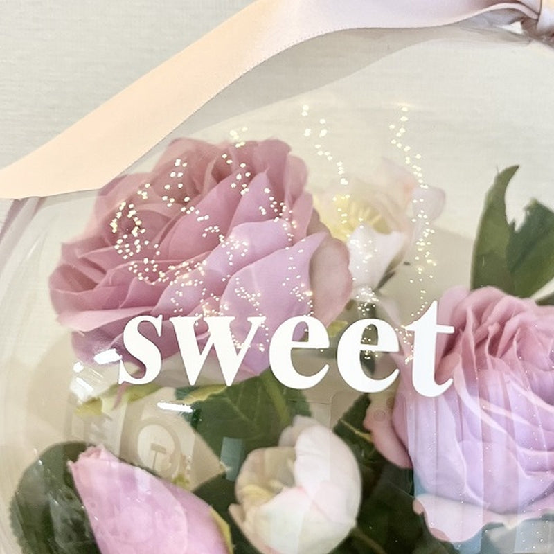sweet ブロック体 ホワイト 転写シール