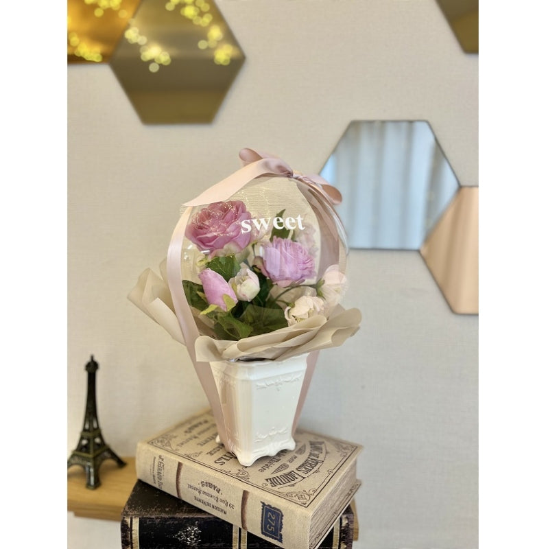 sweet ブロック体 ホワイト 転写シール