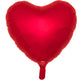 ハート　バルーン ルビーレッド　1枚　「Happy Valentine Day（白）」メッセージシール付き　　♥　ヘリウムガス対応　Ibrex　14インチ　高精度