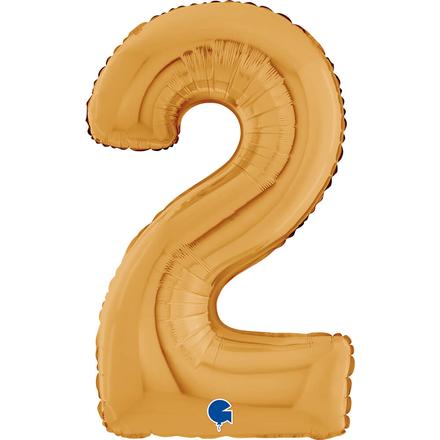 レターバルーン　数字　「　2　」　　エアー用｜推し活・卒部・卒業・イベント用　バルーン販売　プリフラSHOP　プリフラバルーン