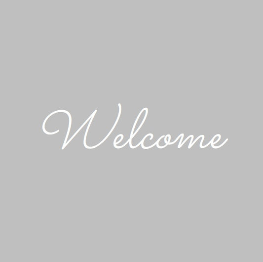 【ステッカー】381-1　Welcome　筆記体【講師の場合　コード入力】