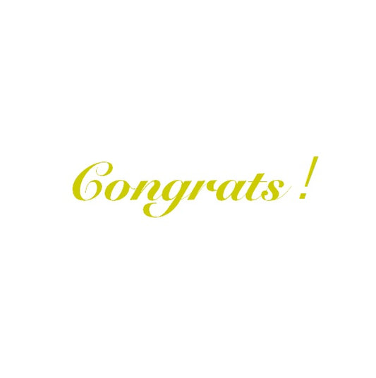 【ステッカー】Congrats！　筆記体【講師の場合　コード入力】