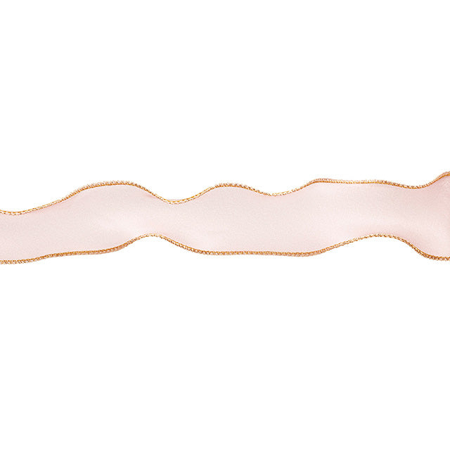 カーリーゴールドオーガンジー　東京リボン　tokyo-ribbon　花材通販　プリフラSHOP