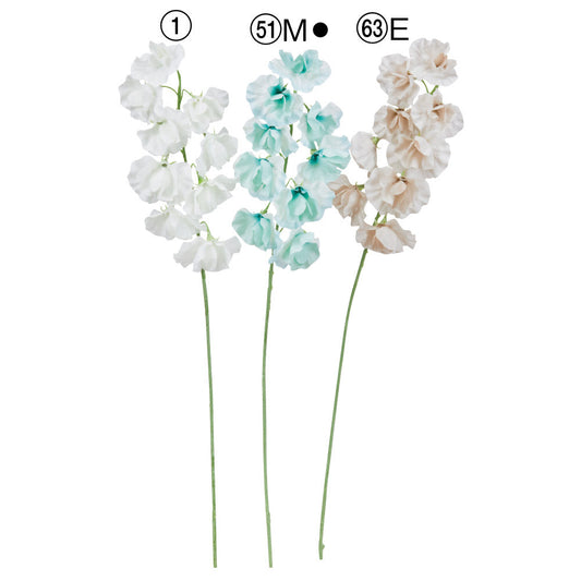 【造花】卸販売　A-35061-051M　スイトピー×9　ミント　アスカ商会　asca　造花専門店　花材卸　プリフラSHOP　　花材卸　プリフラSHOP　卒業式　韓国式ブーケ　バレリーナブーケ　春