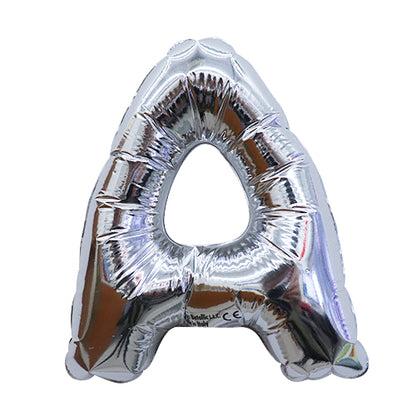 【風船】レターバルーン　「　A　」　シルバー　　エアー用　7インチ　文字バルーン　アルファベット