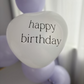 ハート　ゴム風船　ケーキ　＆　happy birthday