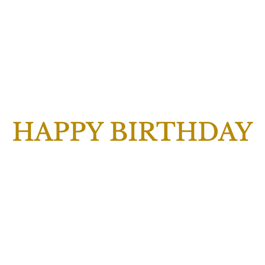 【ステッカー】HAPPY BIRTHDAY　大文字　ブロック体　ゴールド【講師の場合　　コード入力】