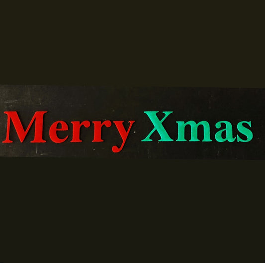 Merry Xmas　ブロック体　2色　転写シール　メリークリスマス