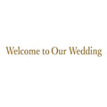 【ステッカー】C-2　「Welcome to Our Wedding」 ゴールド 結婚式　ウエルカムスペース　ウエルカムボード　ステッカー　切り文字　プリフラSHOP