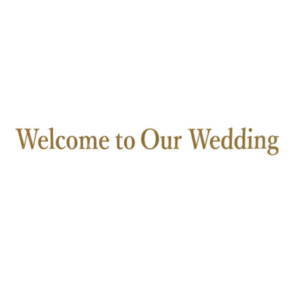 【ステッカー】C-2　「Welcome to Our Wedding」 ゴールド 結婚式　ウエルカムスペース　ウエルカムボード　ステッカー　切り文字　プリフラSHOP