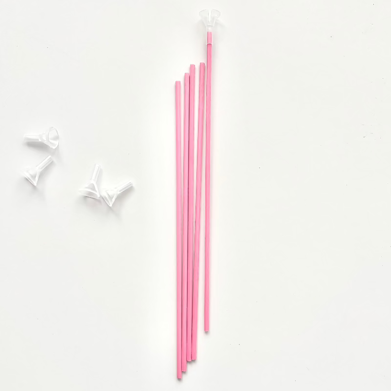 【風船スティック】カラースティック　ポリエステルファイバー　25ｃｍ　ピンク　風船販売店　プリフラSHOP