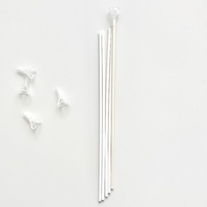 【風船スティック】カラースティック　ポリエステルファイバー　２５ｃｍ　白　ホワイト　割引発送　プリフラSHOP　風船販売店