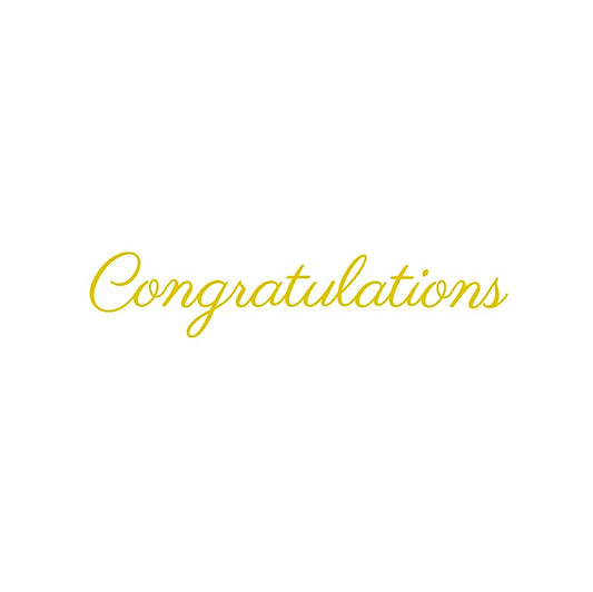 Congratulations　筆記体 カッティングステッカー | 御祝・結婚式・卒業・イベント用　プリフラshop
