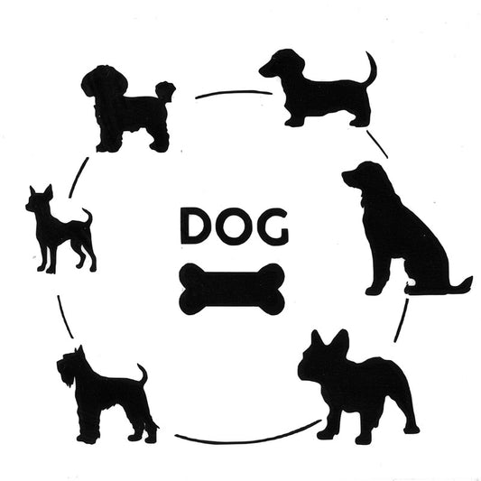 【ステッカー】DOG DOG DOG　ブラック