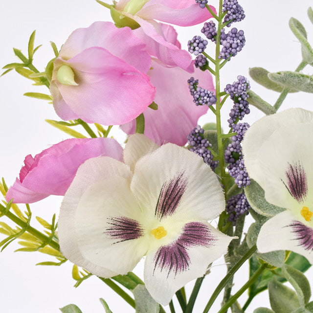 【誕生花ギフト】パンジーとスイトピーのバルーンフラワー　No.50