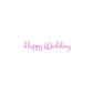 Happy Wedding　カッティングステッカー | 結婚式・イベント用