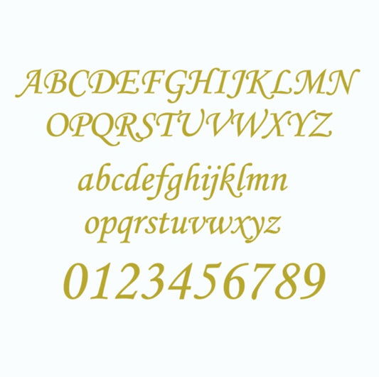 【Prefla高品質】オーダーシール　ステッカー　イタリック体　英数字 | 誕生日・結婚式・イベント用