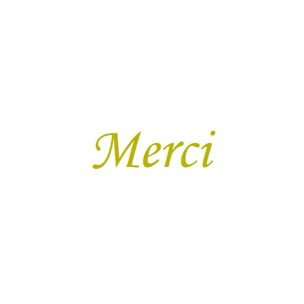 【ステッカー】Merci　イタリック　転写　シール【講師の場合　コード入力】　