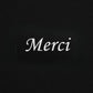 Merci　イタリック　転写　シール