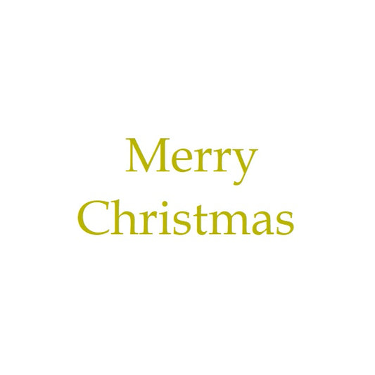 【ステッカー】Merry Christmas 　ブロック体　転写　シール【講師の場合　コード入力】