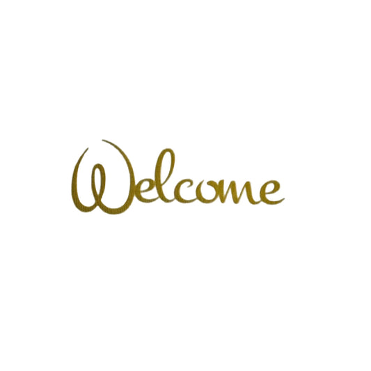 「Welcome」フラッフィ　転写　シール プリフラバルーン　プリフラSHOP　メッセージシール