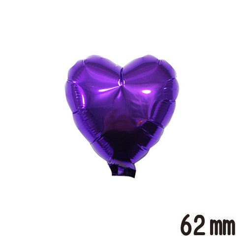 【風船販売店　プリフラSHOP】ピュアカットバルーン 62mmハート パープル　SAG01563