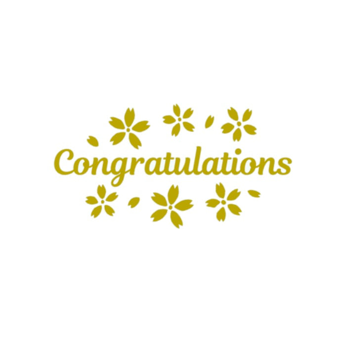 Congratulations　カッティングステッカー | 御祝・結婚式・卒業・イベント用