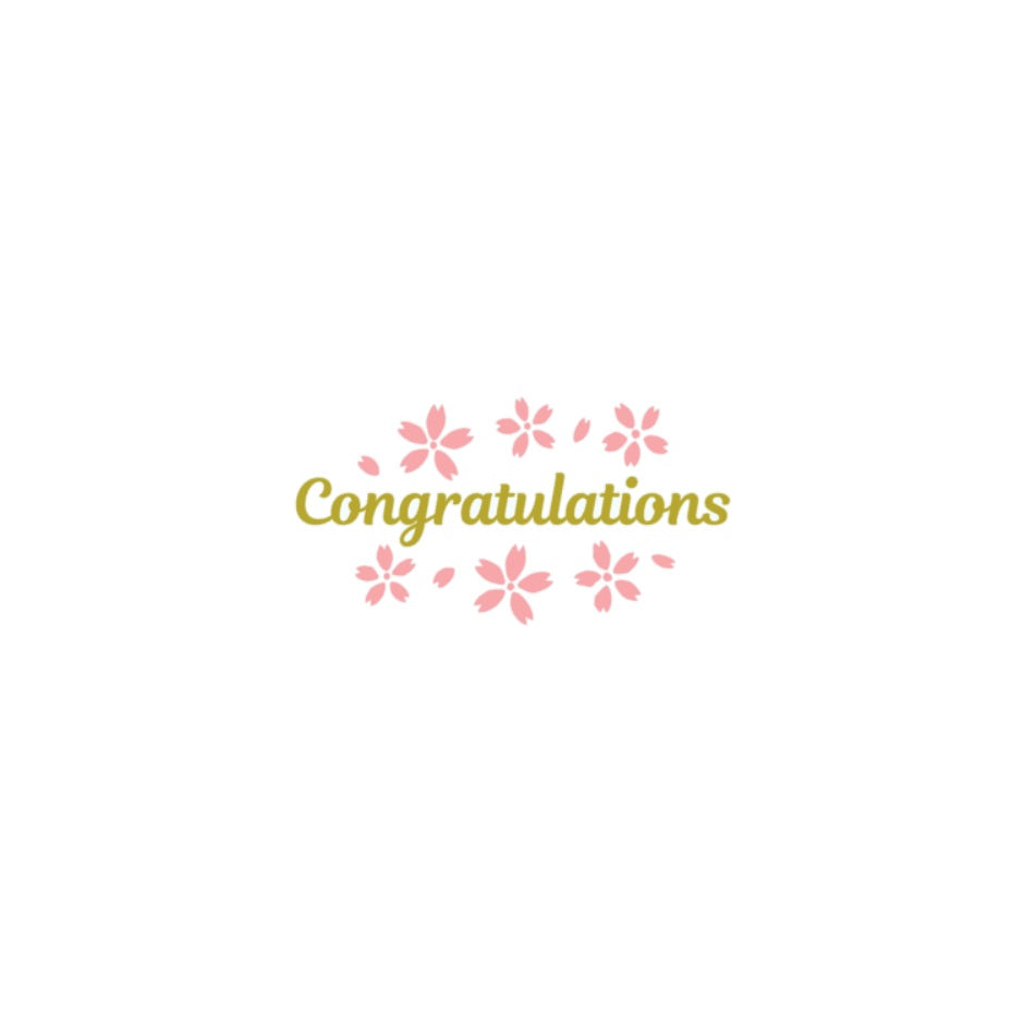 Congratulations　カッティングステッカー | 御祝・結婚式・卒業・イベント用