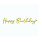 Happy Birthday　筆記体 カッティングステッカー | 透明バルーン 推し 誕生日