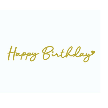 【Prefla高品質】Happy Birthday　筆記体 カッティングステッカー | 誕生日・イベント用